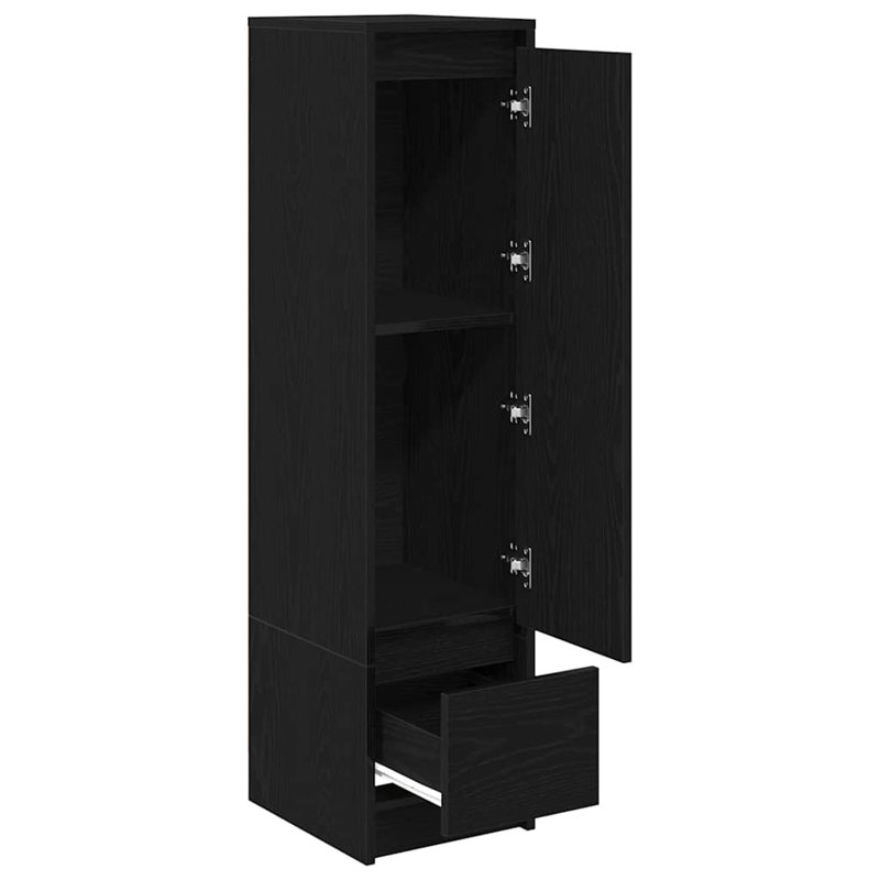 Highboard 29.5X34x119.5 Cm Engineered Wood, Black Oak