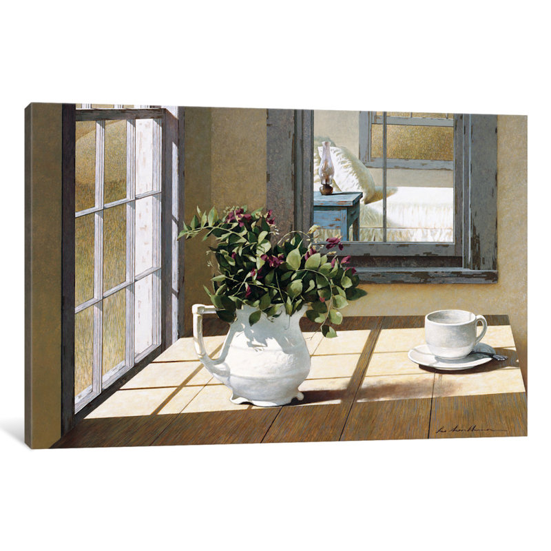 «Morning Coffee» par Zhen-Huan Lu, reproduction sur toile tendue sur châssis, H 12 po x l 18 po x P 1,5 po