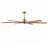 Large Solid Wood Ceiling Fan Light Kit with Remote Control-1498677171