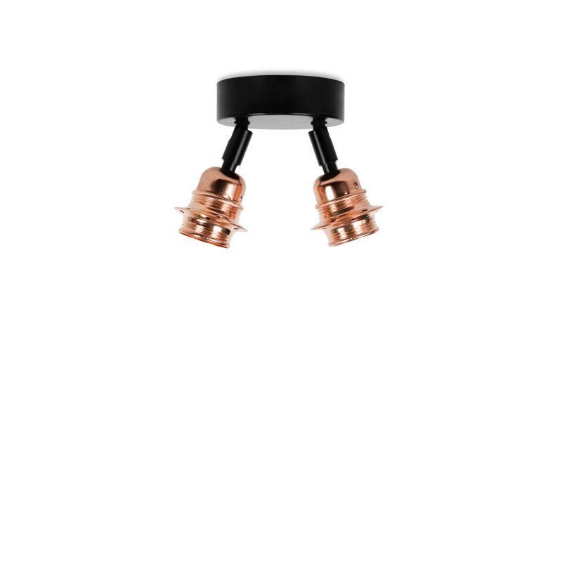 Greg Flush Mount, Copper/Black
