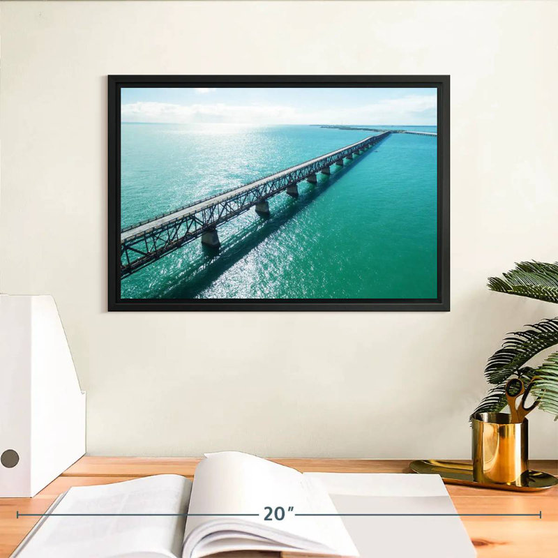 Pont des Florida Keys, Cadre flottant noir, 13 po x 9 po