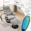 Fauteuil inclinable ergonomique avec massage, chauffage, pivotant à 360 ° et dossier réglable-1524368799