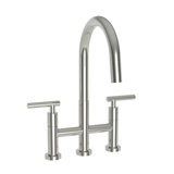 East Linear Pull Down Kitchen Bridge Faucet