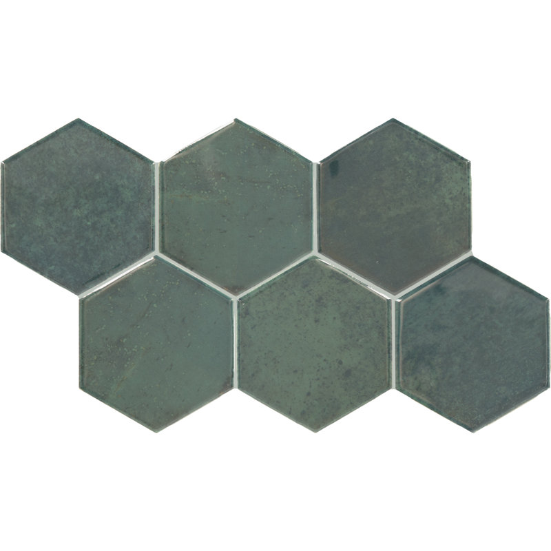Daltile Mesmerist 4" Hexagon Glazed Ceramic Wall Tile (30 PCS Per Carton) (3.00 SQFT Per Carton), Allure