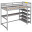 Lit mezzanine simple avec tablettes de rangement-738027888-738027889
