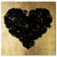Cœur noir - impression sur toile-23151252