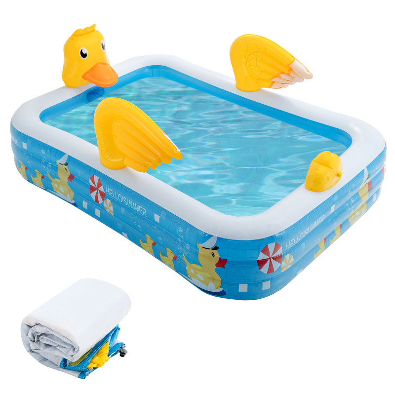 Piscine gonflable en plastique 5,6 pi x 8 pi Costway