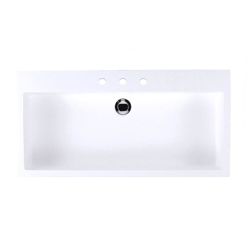 Luce 30'' L Bathroom Sink, Gloss White