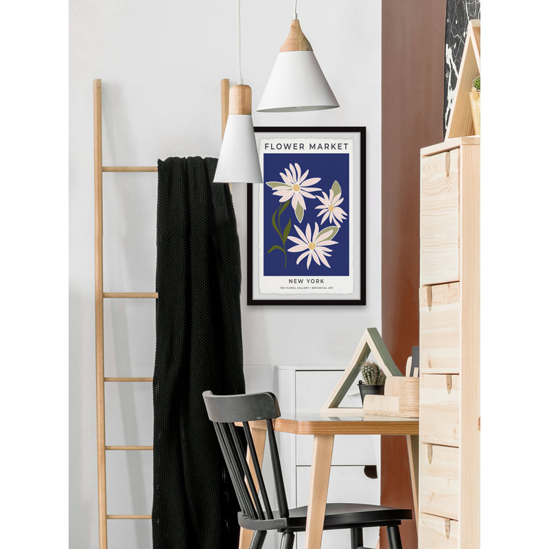 Flower Market New York - Single Picture Frame Print, 45cm H x 38cm W