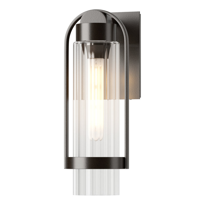 Alcove Aluminum Wall Light, Coastal Oil Rubbed Bronze, 15.8" H x 5.8" W x 7.3" D, Clear Glass