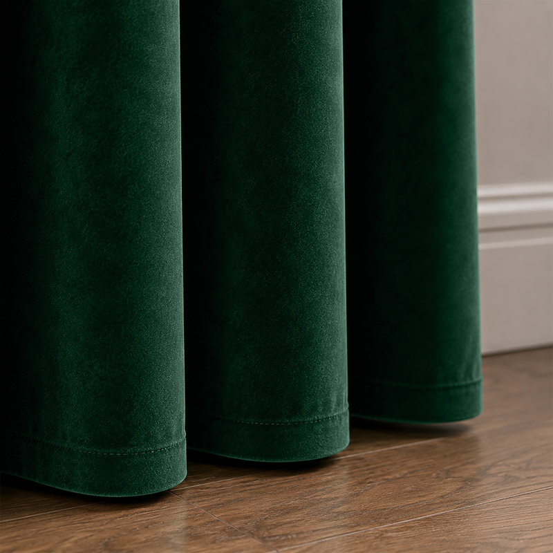 Single Curtain Panel, Green Emerald