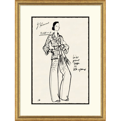 Vintage Fashion Sketches Print by Esther Larson