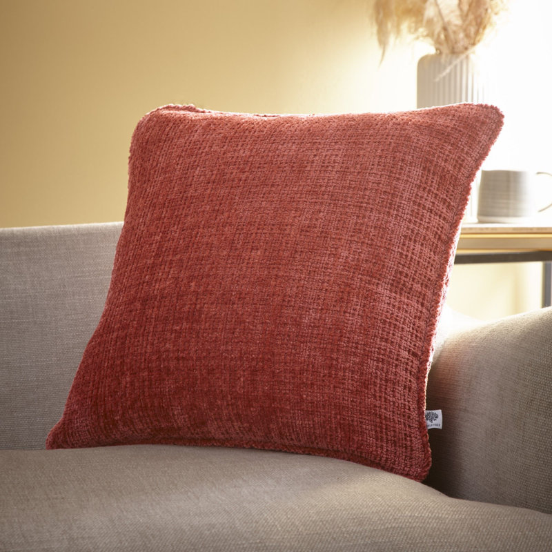 Alba Square Throw Cushion Cover, Terracotta