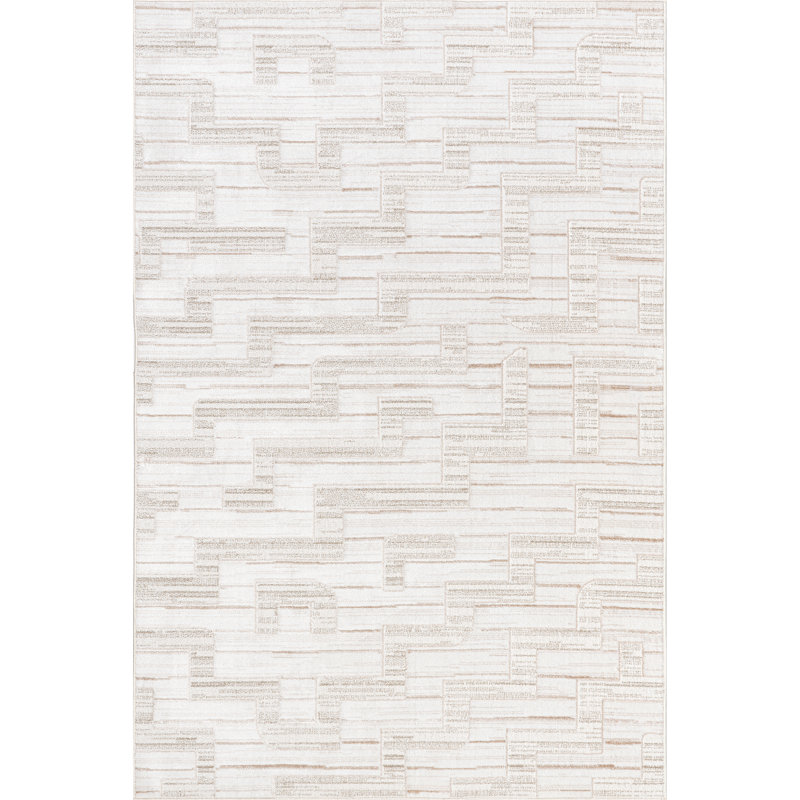 Cailin Modern Geometric Machine Washable Area Rug, Rectangle 4' x 6'4"