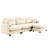 3 - Seat, Modular Sectional , , Chenille Fabric, , Spring Pack, Beige Seat L Shaped Couch With Pleated , High Grade Chenille And Ergonomic Curve Seating-2015630128-2015630134