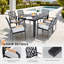 Ensemble de meubles d'extérieur en aluminium pour patio 7 pièces