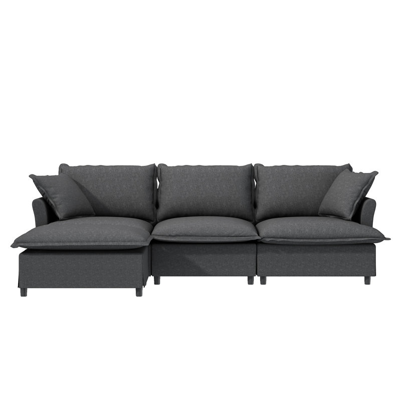 Canapé modulaire en chenille avec canapé Co, Gris