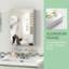 Armoire de salle de bain 16 po x 24 po, miroir mural, cadre en aluminium, surface argentée