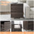 Louby Farmhouse Nightstands With Charing Station,Gray-481973451