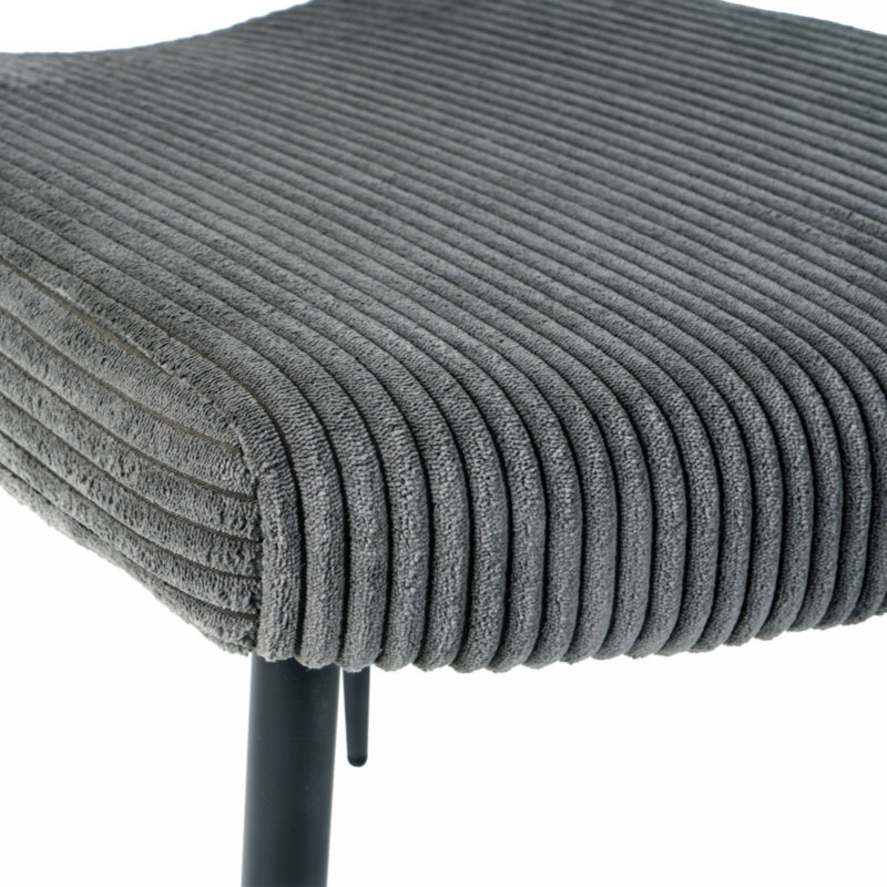 Mangu Upholstered Counter Stool with Metal Frame, Gray