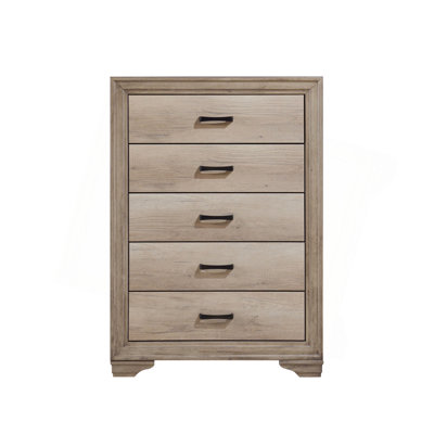 1Pc Bedroom Chest Of 5 Drawers W Black Hardware Bedroom Furniture Contemporary Design
