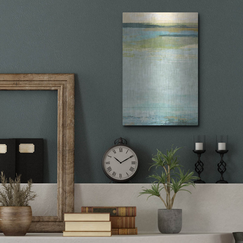 Ivy Bronx «Seafoam 1» par Suzanne Nicoll, art mural en métal, H 16 po x l 12 po