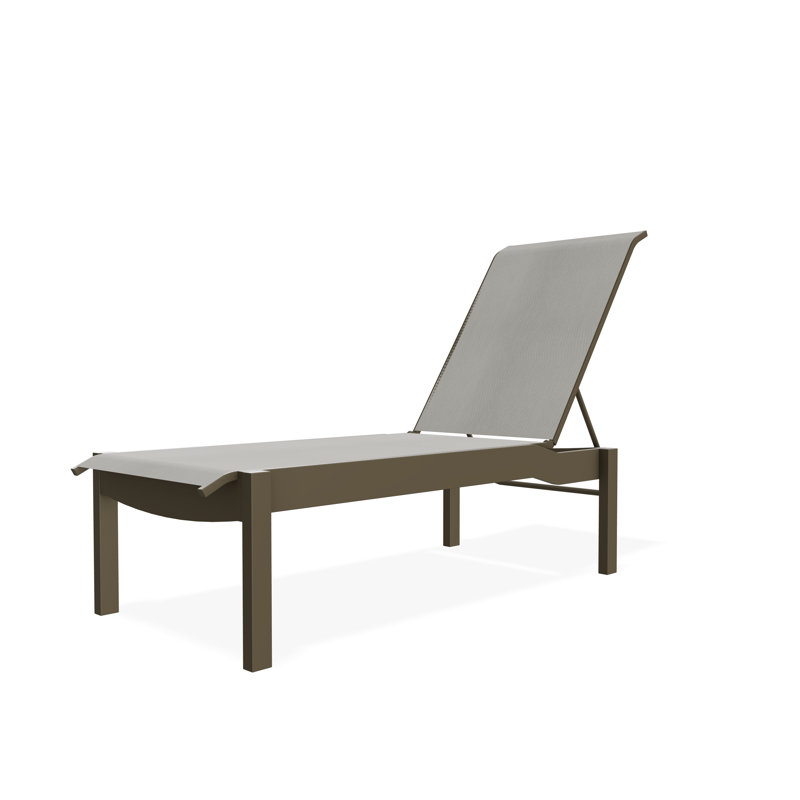 Chaise longue sans accoudoirs empilable en polymère avec accoudoirs Leeward, Bois de plage, Huître Augustine