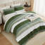Ensemble d'édredon Andency, ensemble de literie léger à rayures colorblock, lit en duvet synthétique, vert clair, grand-124764776-124498873
