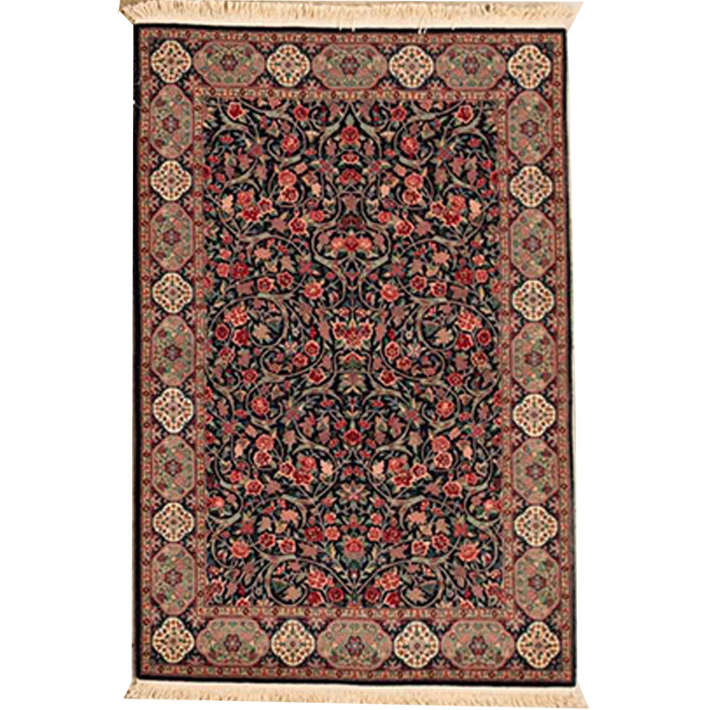 Hand-Knotted High-Quality Navy Area Rug