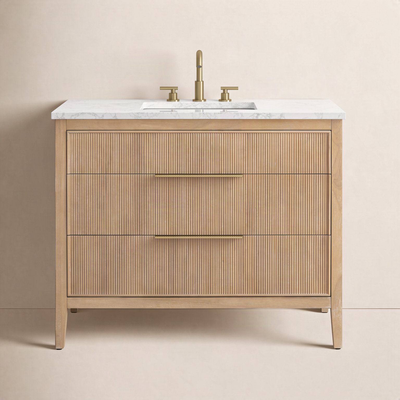 Bilroy 42" Oak Single Bathroom Vanity, Classic Oak