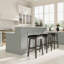 Tabouret de bar gris vieilli 30 po avec siège en cuir noir - choix durable et confortable contemporain