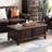 American double-sided four-drawer end table