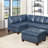 Siyani Contemporary Genuine Leather 1pc Armless Chair Tufted Seat Accent Chair Living Room Reading Chair