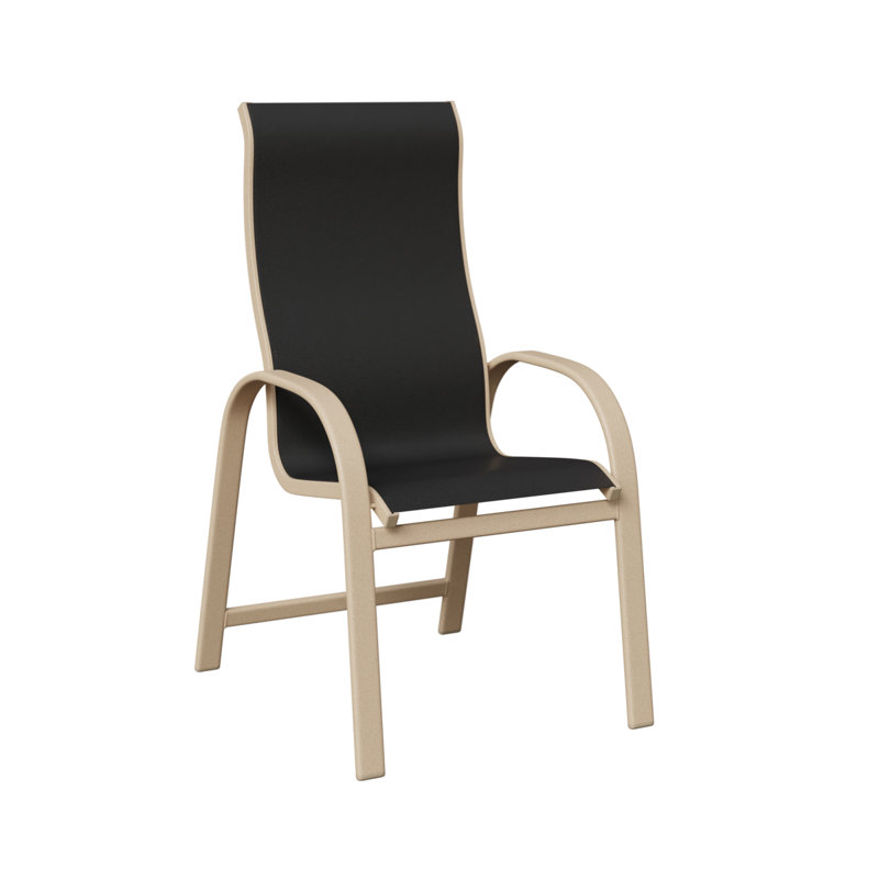 Chaise berçante à haut dossier berlinois Berlin Gardens, Aluminium Luna multicolore, Noir