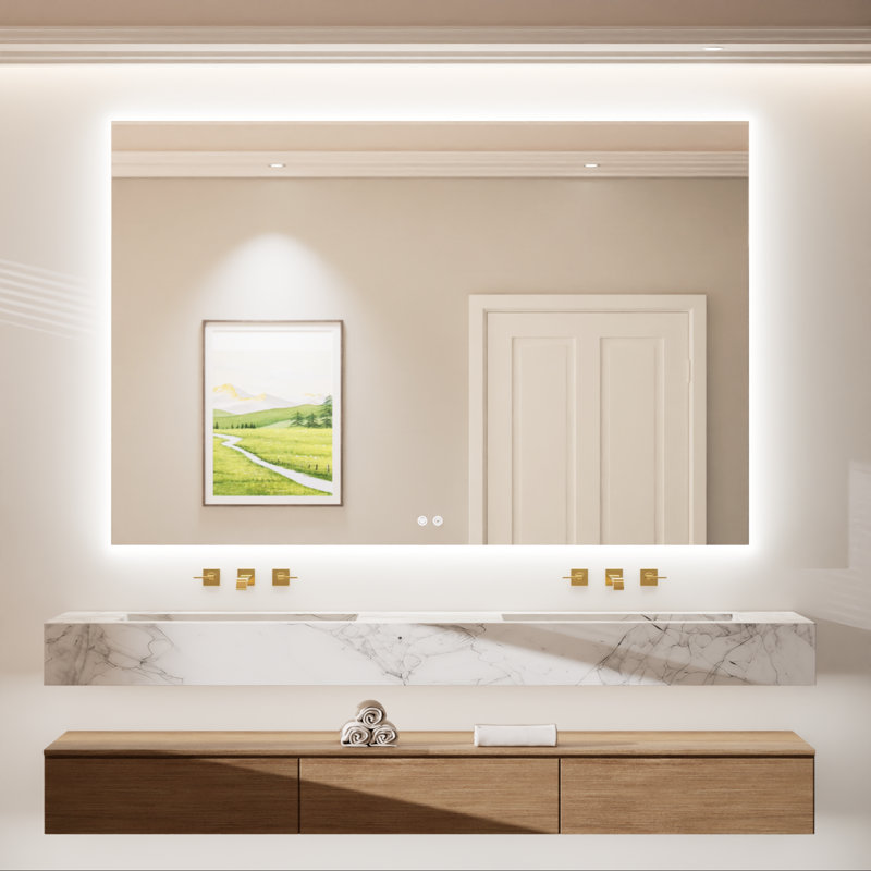 Armadale Backlit LED Anti-Fog Bathroom Mirror, 40" x 60"