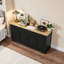 Buffet 55 po moderne noir et chêne avec tiroirs, tablettes réglables et conception anti-basculement - Buffet de rangement pour la cuisine-1587805157