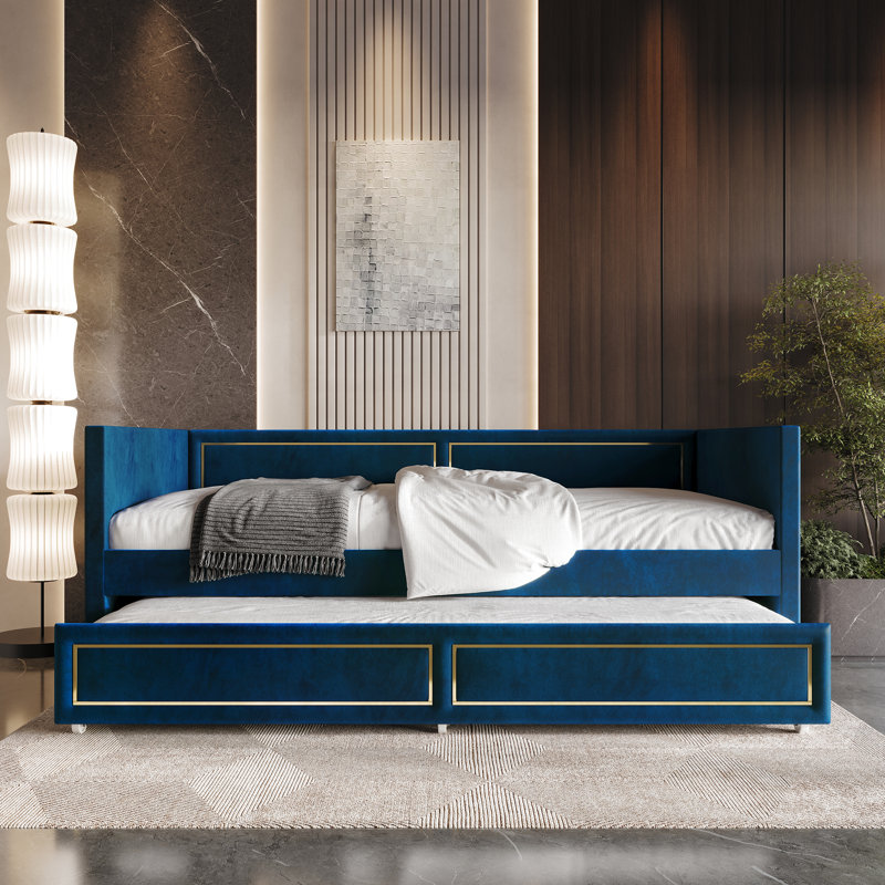 Upholstered Daybed, Navy