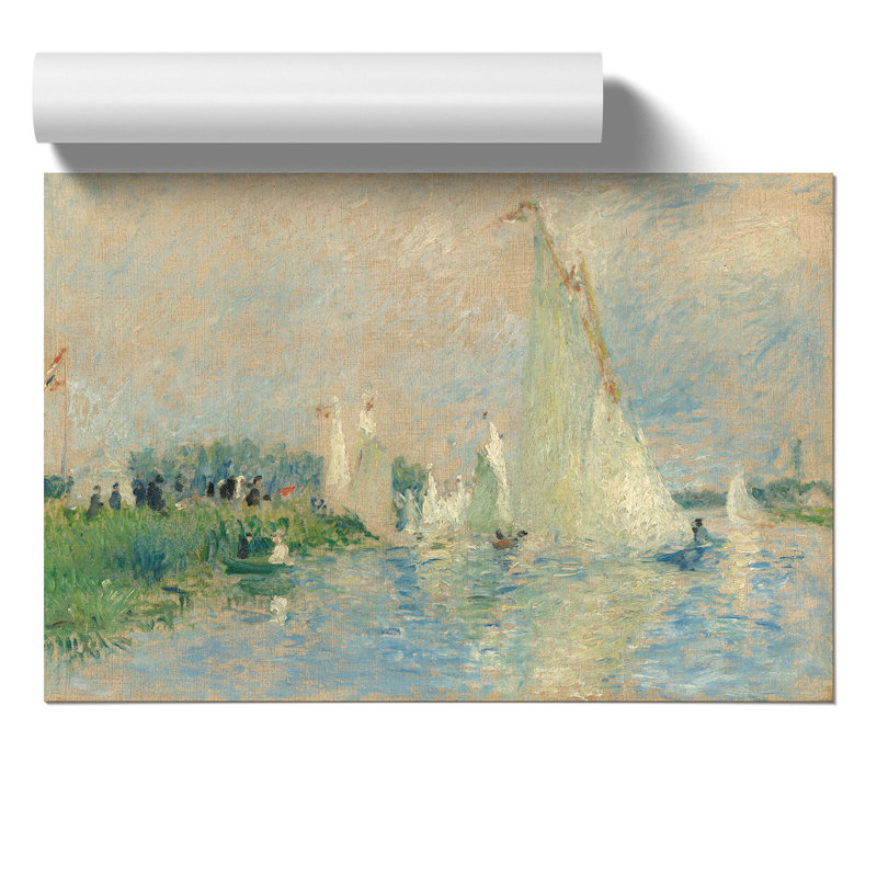 Regatta At Argenteuil by Pierre-Auguste Renoir - No Frame Painting, 21cm H x 30cm W x 0.1cm D