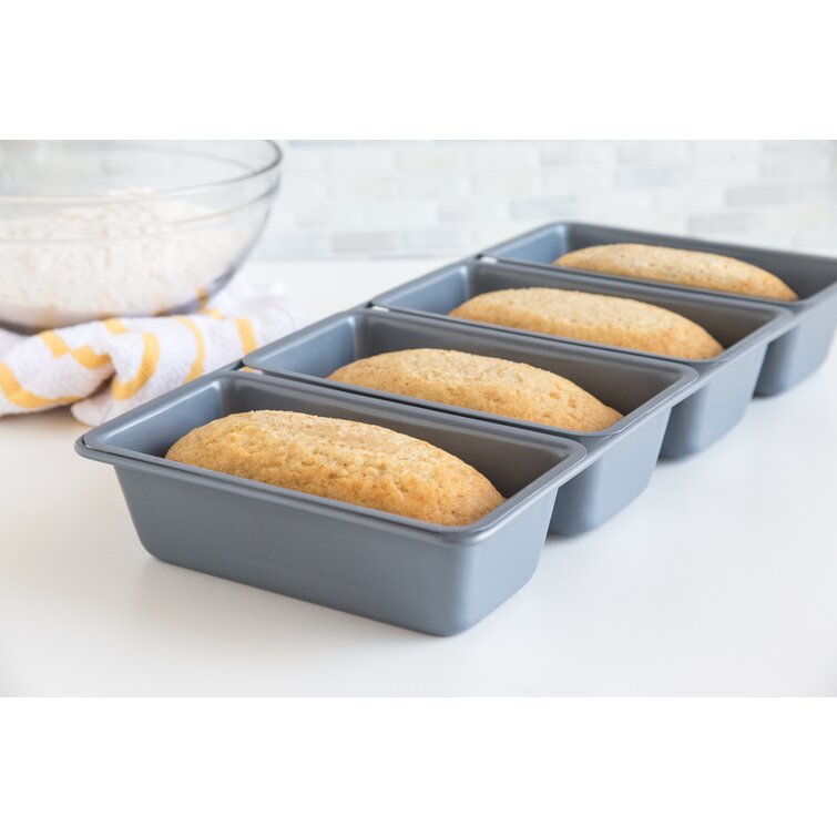 Basics Rectangular Baking Bread Loaf Pan, 9.5 x 5 Inch, Set of 2,  Gray