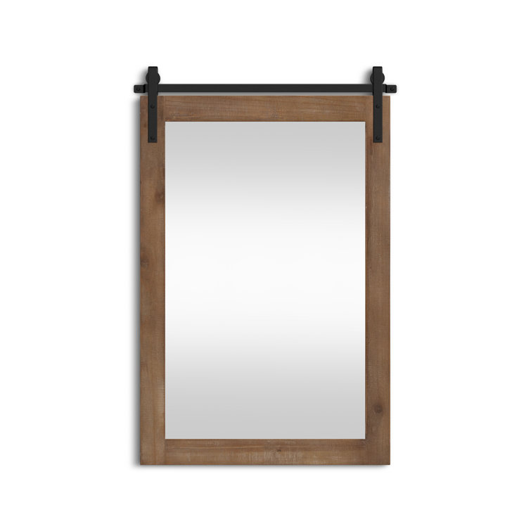 Enora Modern Farmhouse Distressed Accent Mirror *similar to stock photo, item has a grey frame* 