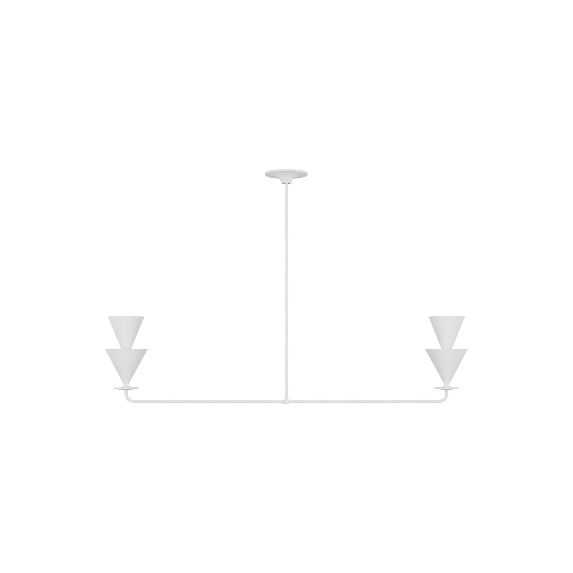 Deckland 2 - Light Metal Dimmable Chandelier, 15.25" H x 60" W x 60" D