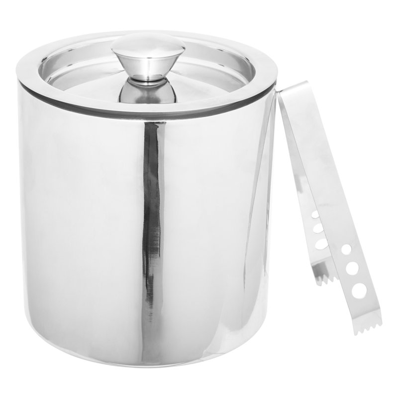 1500ML DOUBLE WALL ICE BUCKET W And TONGS S And S