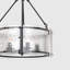 Lustre tambour 20 po à 5 lumières avec abat-jour en verre-1050456429