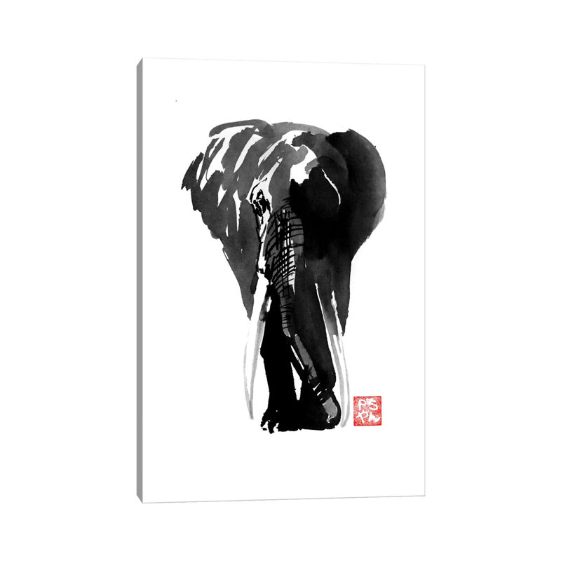 Elephant by Péchane - Print on Canvas, Wrapped Canvas, 30.48 cm H x 45.72 cm W