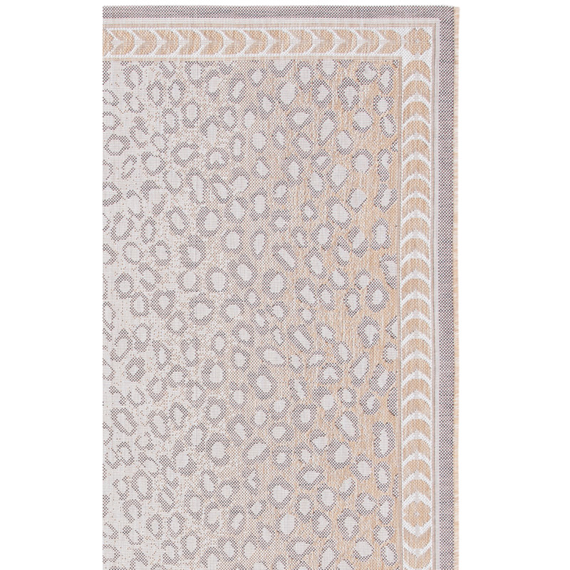 Mooresville Animal Print Taupe Indoor / Outdoor Area Indoor/Outdoor Area Rug, Square 6'7"
