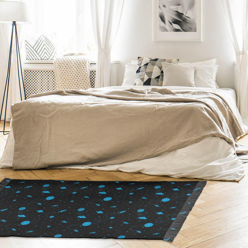Tapis extérieur espace noir/bleu Mcguigan, Non