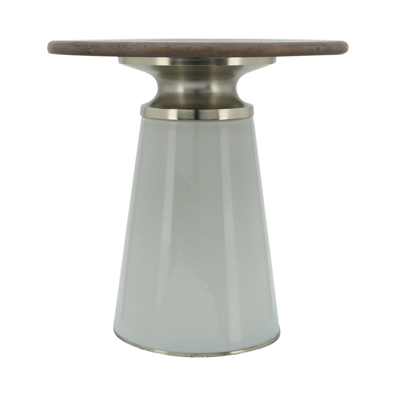 Nebular Round Coffee Table, Cream, 18" H x 18" W x 18" D
