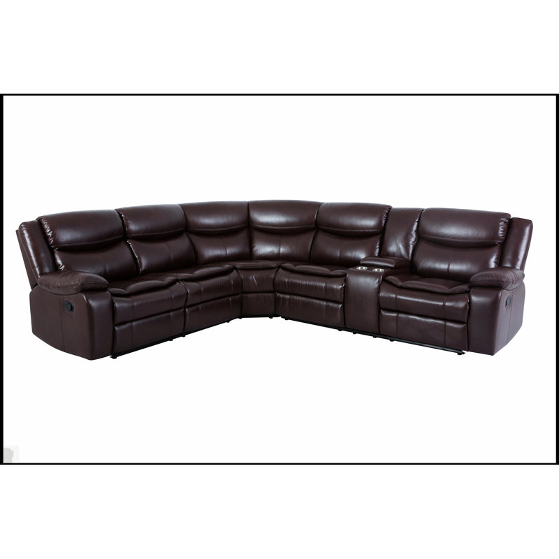 Ensemble de canapé modulaire inclinable en cuir L