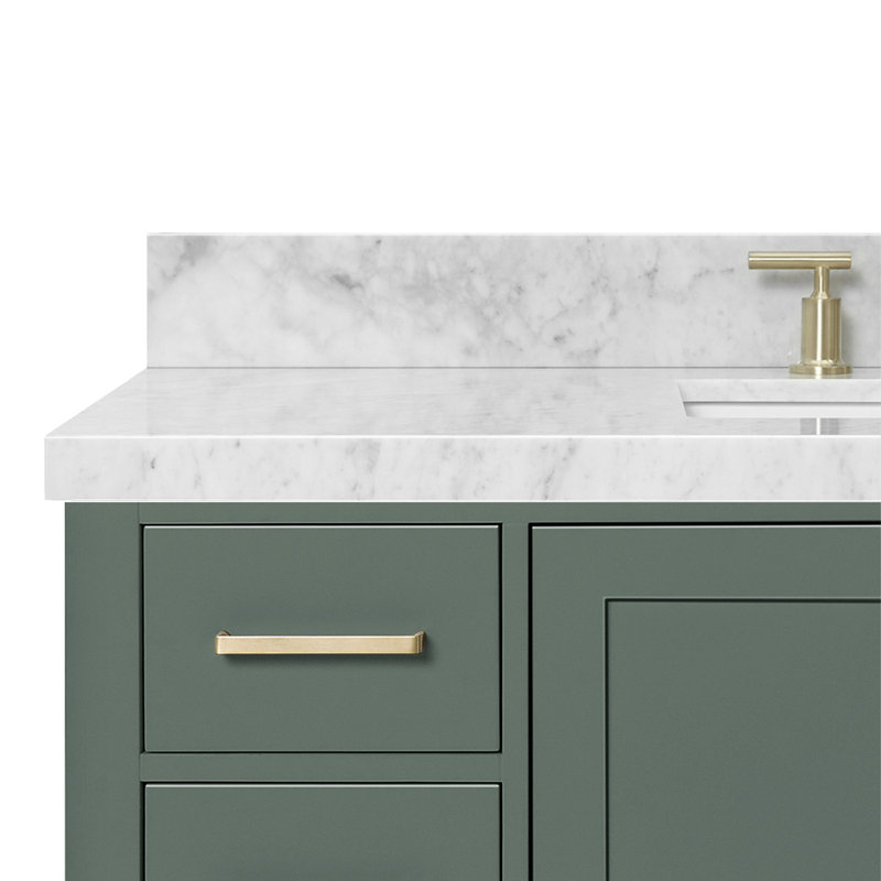Grevera 49" Single Bathroom Vanity Set, Vintage Green, Rectangular