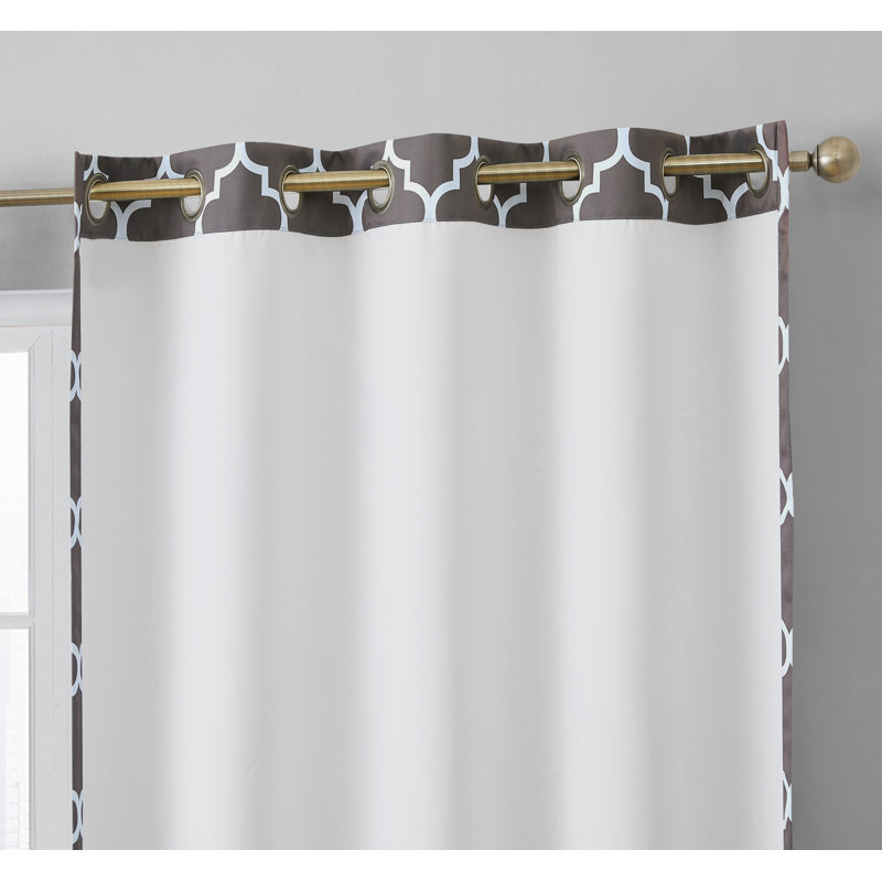Alexuis Blackout Curtain Pair, Gray, 52" W x 72" L